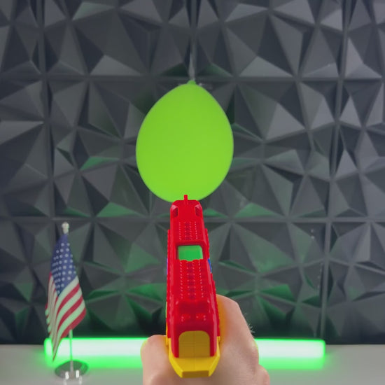 Brick Blaster fires a toy dart and a shell pops out the side