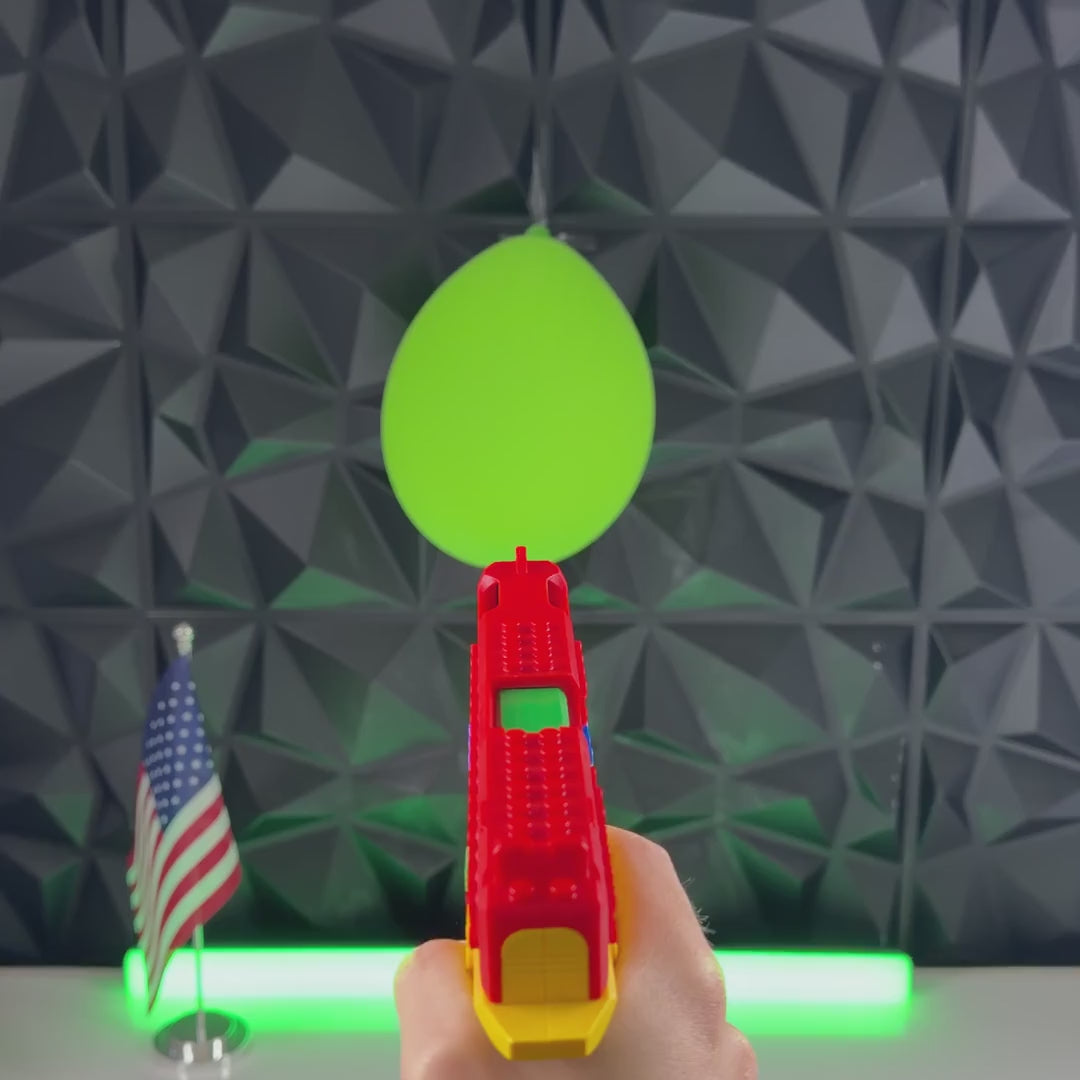 Brick Blaster fires a toy dart and a shell pops out the side